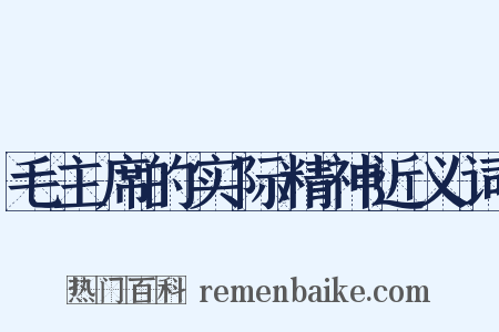 毛主席的实际精神近义词是什么意思的图片